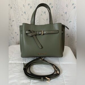 Michael Kors Olive Green Leather Satchel